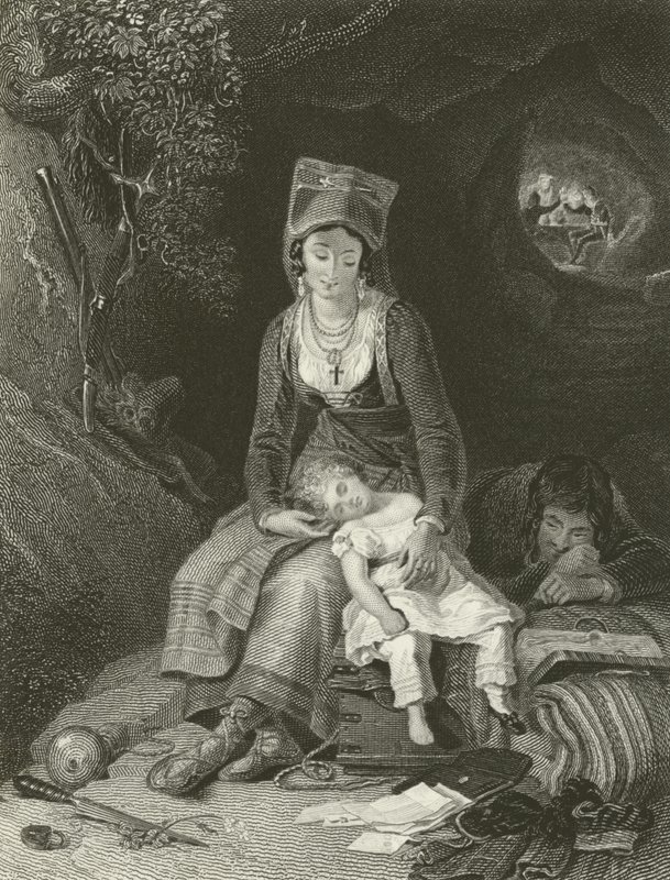 The Brigands Cave av Thomas Uwins