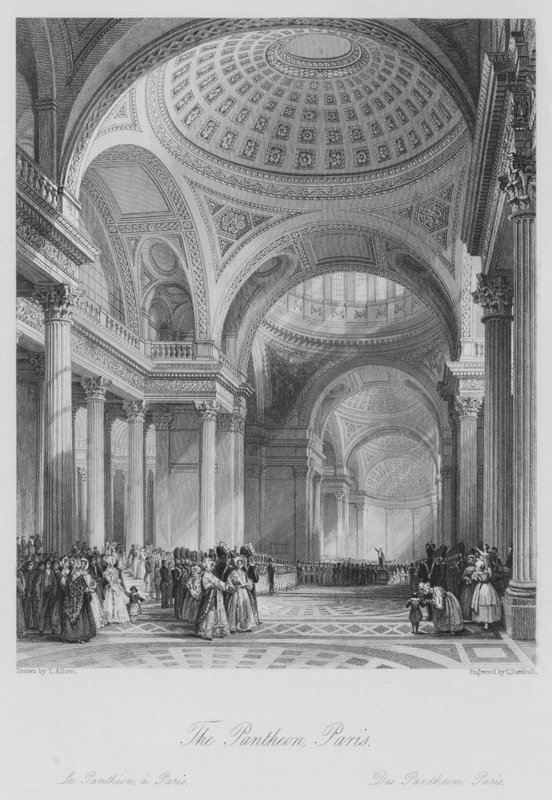 Pantheon, Paris (gravering) av Thomas (after) Allom