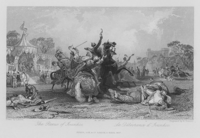 The Rescue of Ivanhoe (gravering) av Thomas (after) Allom