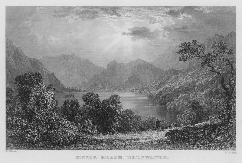 Upper Reach, Ullswater (gravering) av Thomas (after) Allom