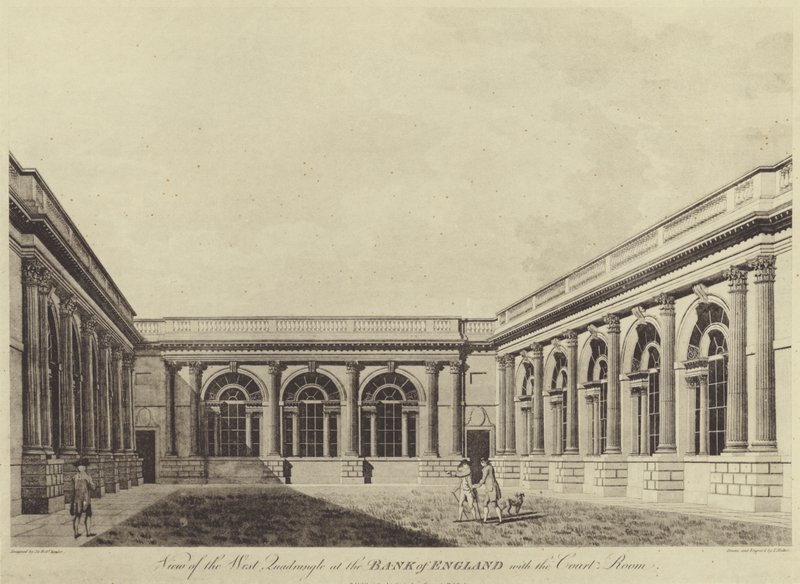 The Garden Court, Bank of England av Thomas (after) Malton