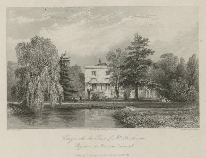 Claylands, setet til fru Fentima av Thomas Allom