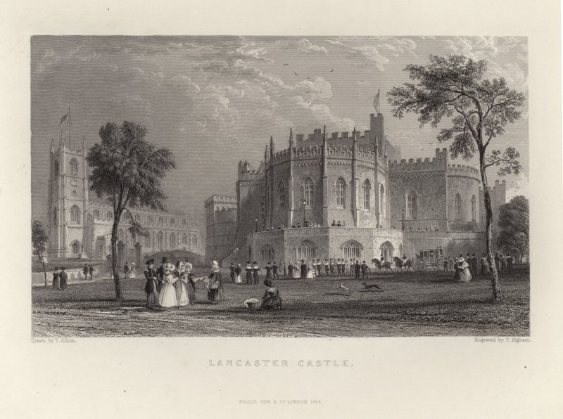 Lancaster Castle av Thomas Allom