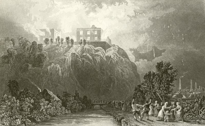 Nottingham Castle av Thomas Allom