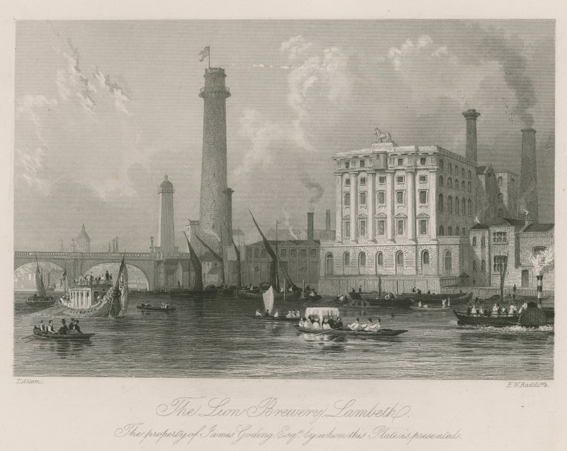 Løvebryggeriet i Lambeth av Thomas Allom