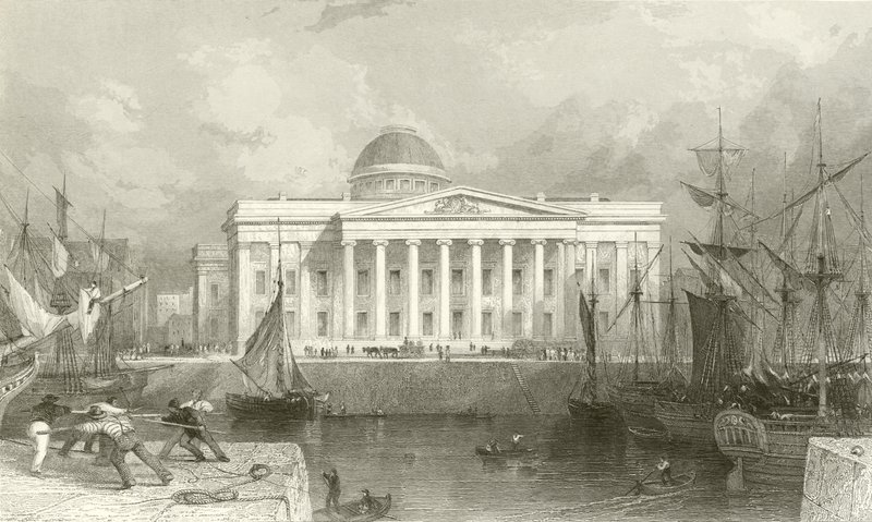The New Custom House, Liverpool av Thomas Allom
