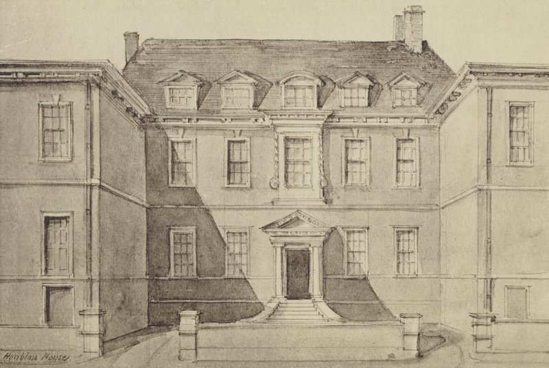 Sir John Houblons hus (litho) av Thomas Colman (after) Dibdin