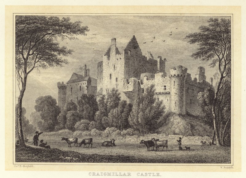 Craigmillar Castle (gravering) av Thomas Hosmer (after) Shepherd