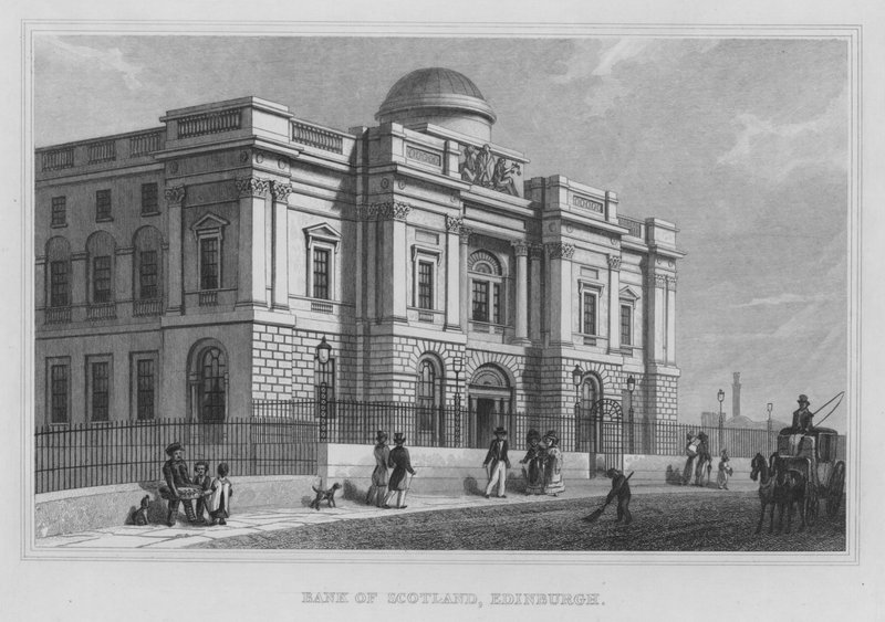 Bank of Scotland, Edinburgh (gravering) av Thomas Hosmer Shepherd