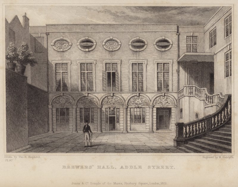 Brewers Hall i Addle Street av Thomas Hosmer Shepherd