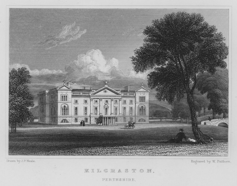 Kilgraston, Perthshire (gravering) av Thomas Hosmer Shepherd