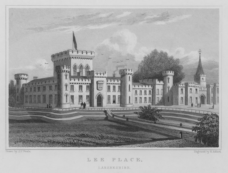 Lee Place, Lanarkshire (gravering) av Thomas Hosmer Shepherd