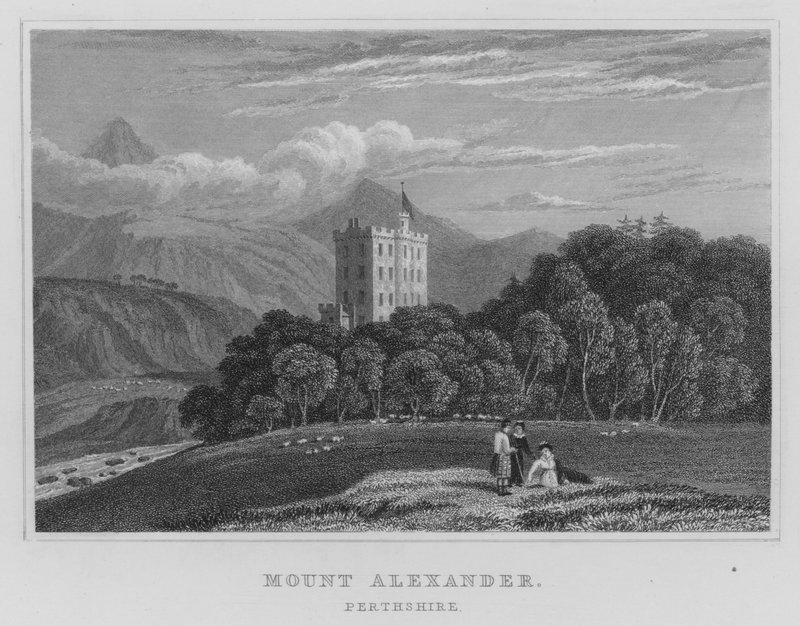 Mount Alexander, Perthshire (gravering) av Thomas Hosmer Shepherd