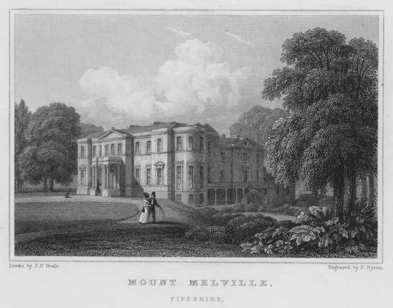 Mount Melville, Fifeshire (gravering) av Thomas Hosmer Shepherd