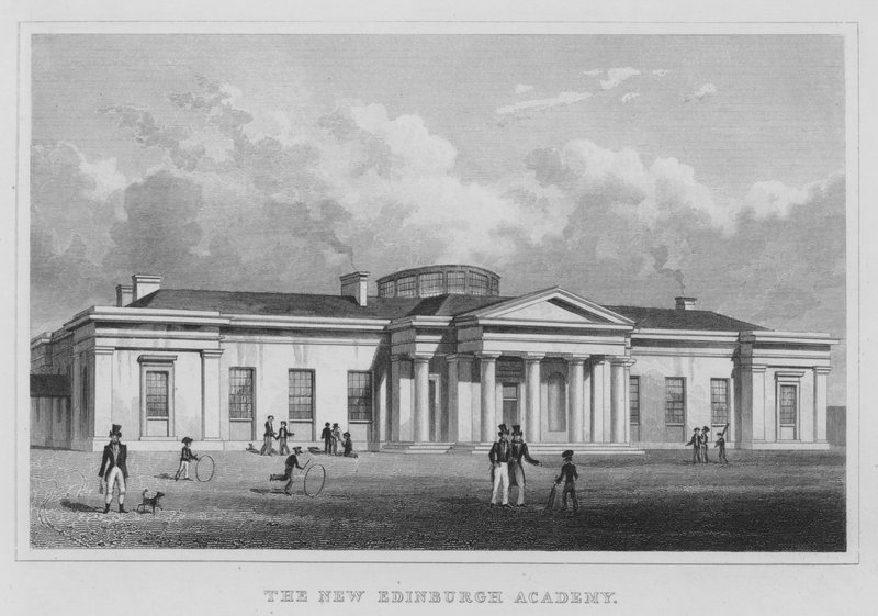 The New Edinburgh Academy (gravering) av Thomas Hosmer Shepherd