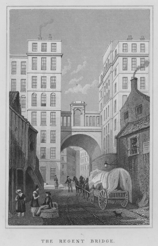The Regent Bridge (gravering) av Thomas Hosmer Shepherd