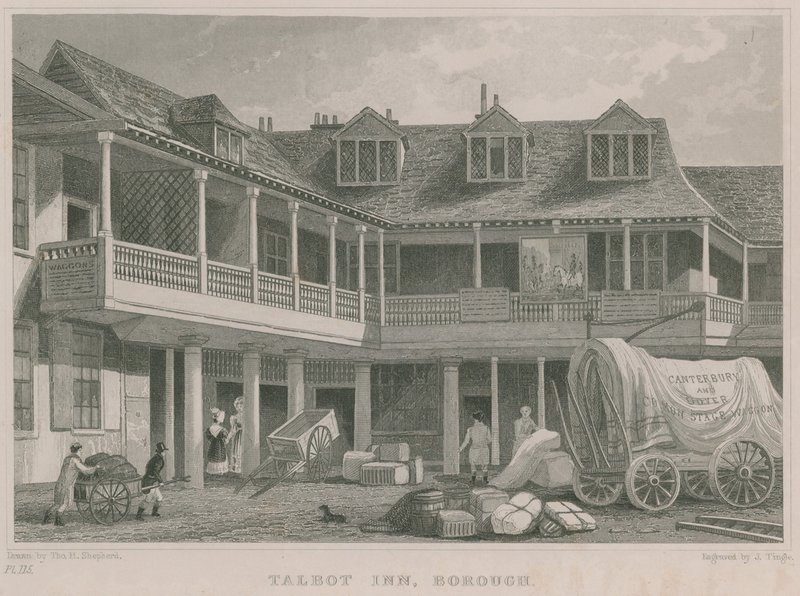 The Tabard Inn, Southwark av Thomas Hosmer Shepherd