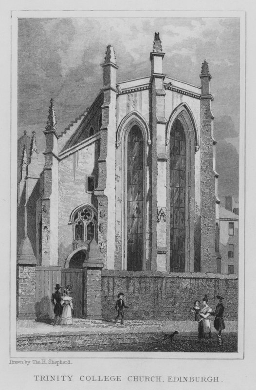 Trinity College Church, Edinburgh (gravering) av Thomas Hosmer Shepherd
