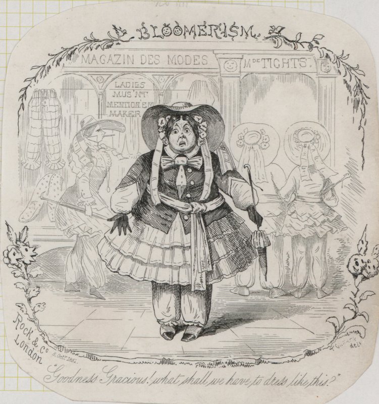 Viktoriansk damemote: bloomers (gravering) av Thomas Onwhyn