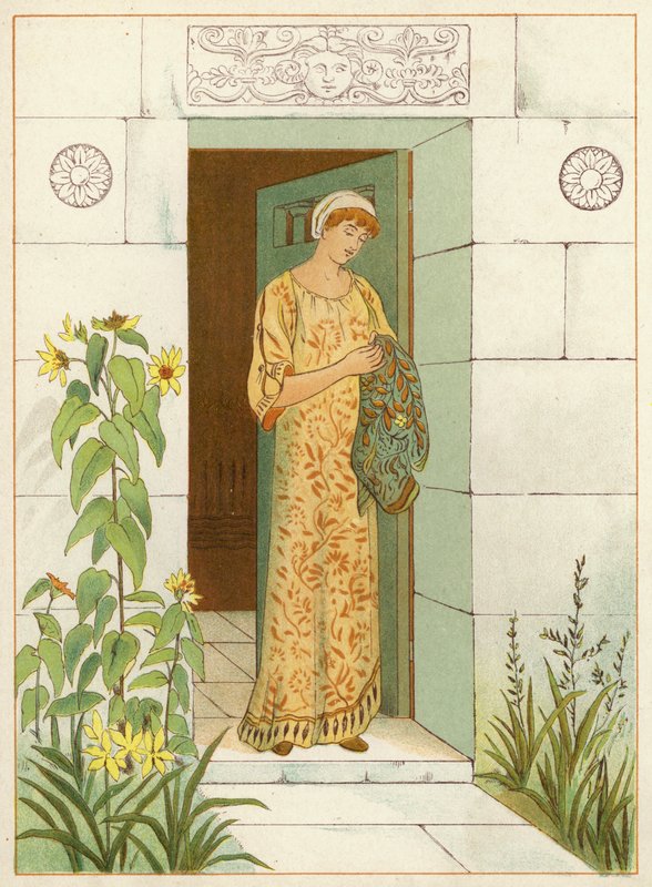 Danae (farge litho) av Thomas Ralph Spence