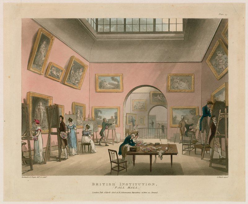 Britisk institusjon, Pall Mall av Thomas Rowlandson