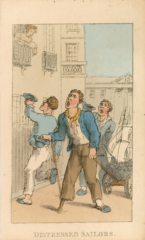 Nødlidende sjømenn av Thomas Rowlandson