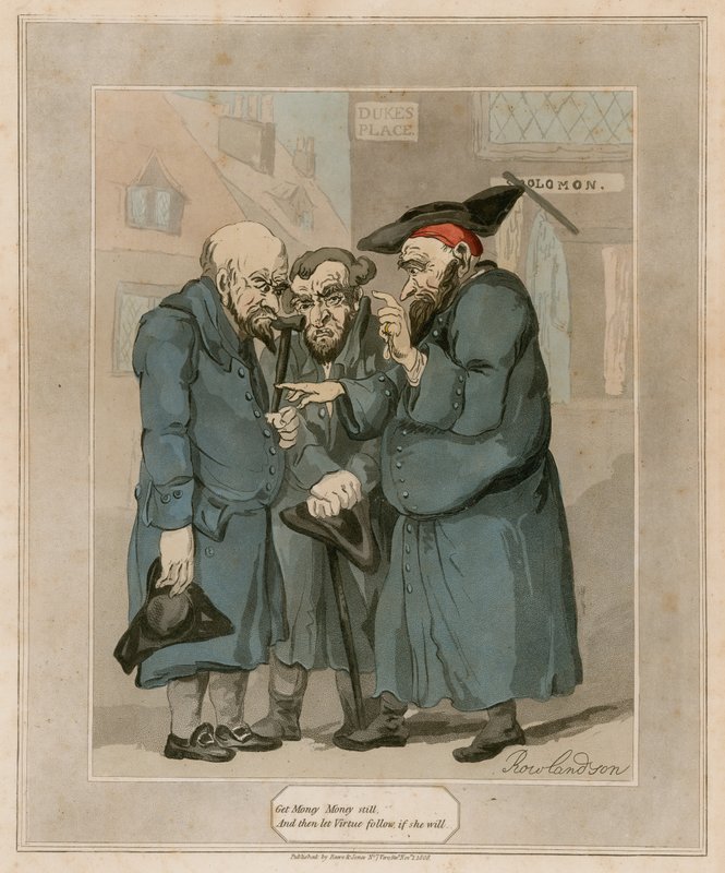Få penger Penger fortsatt av Thomas Rowlandson