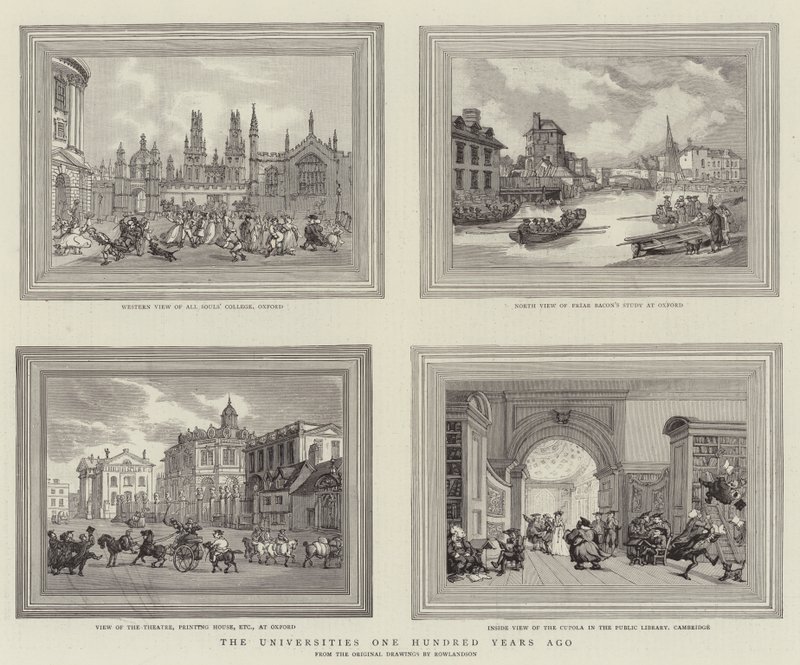 Universitetene for hundre år siden av Thomas Rowlandson