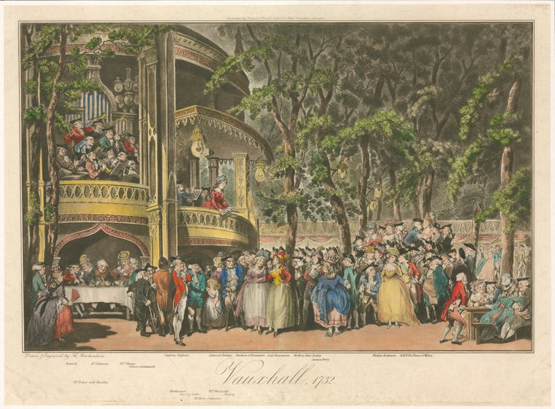 Vauxhall, 1732 av Thomas Rowlandson
