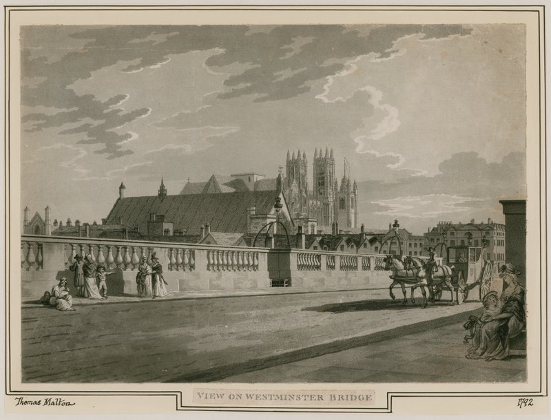 Utsikt over Westminster Bridge av Thomas Snr. Malton