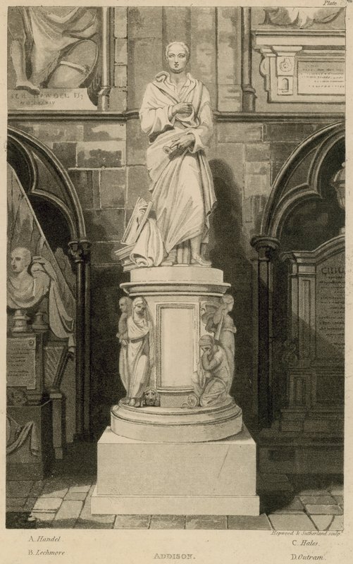 Minnesmerke for Addison, Westminster Abbey, London av Thomas Uwins