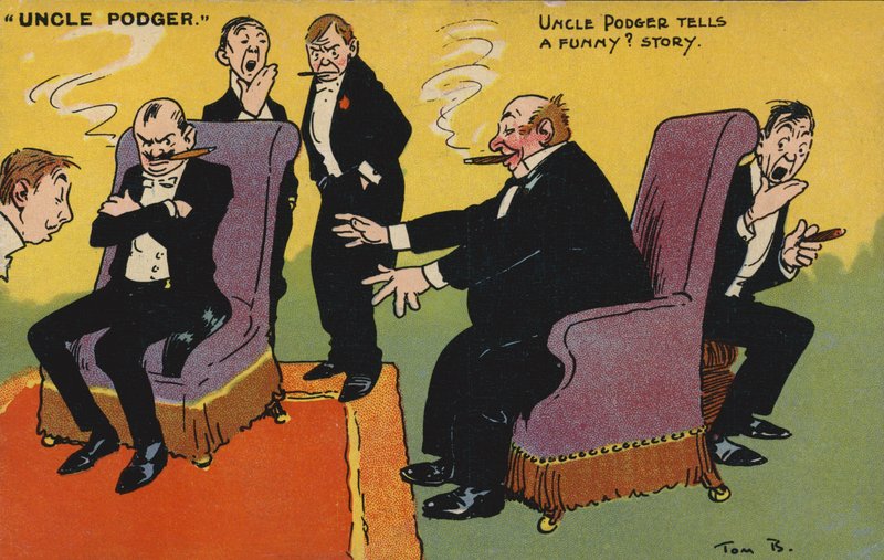 Onkel Podger forteller en morsom? historie av Tom Browne