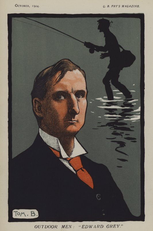 Outdoor Men: "Edward Grey" (farge litho) av Tom Browne