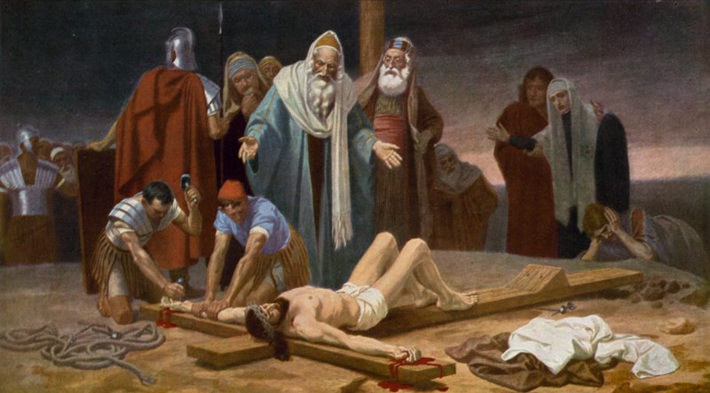Jesus er naglet til korset av Unbekannt Unbekannt
