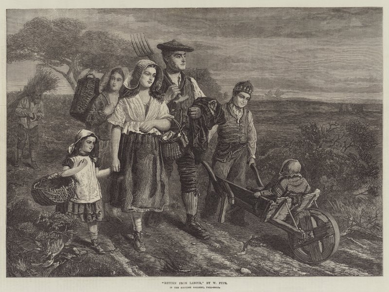 Retur fra Labour, i Scottish Gallery, Pall-Mall av W. Fyfe