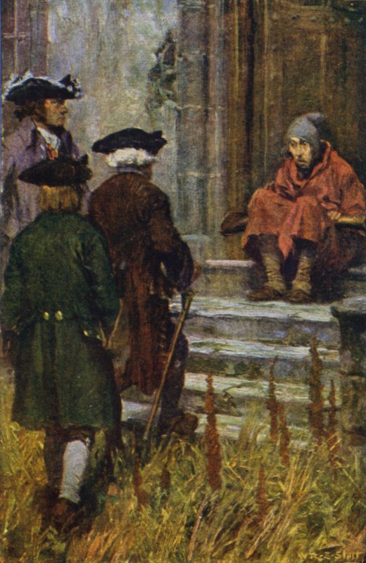 Illustrasjon for kidnappet (farge litho) av W.R.S. (after) Stott