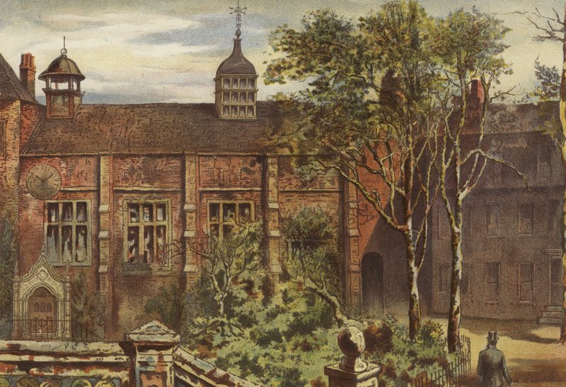 Staple Inn, First Court (chromolitho) av Waldo Sargeant