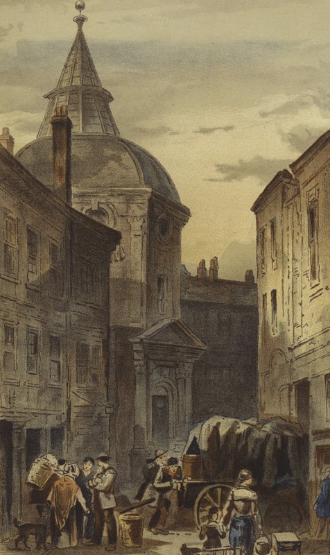 Warwick Lane, Newgate Street, City (chromolitho) av Waldo Sargeant