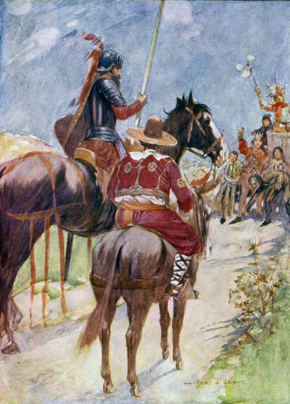 Illustrasjon for Don Quijote av Walter Grieve