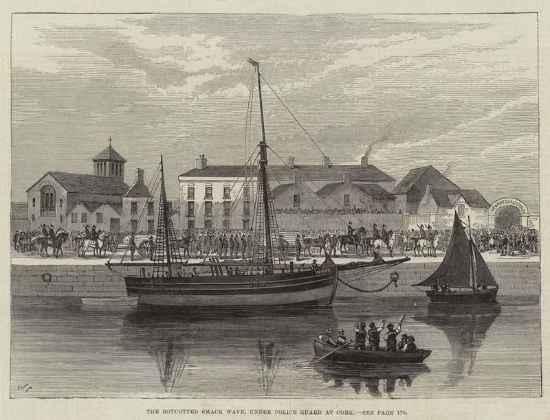 The Boycotted Smack Wave, under politivakt i Cork av Walter Paget