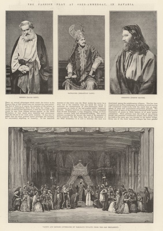 Pasjonsspillet i Oberammergau, i Bayern av Walter Paget