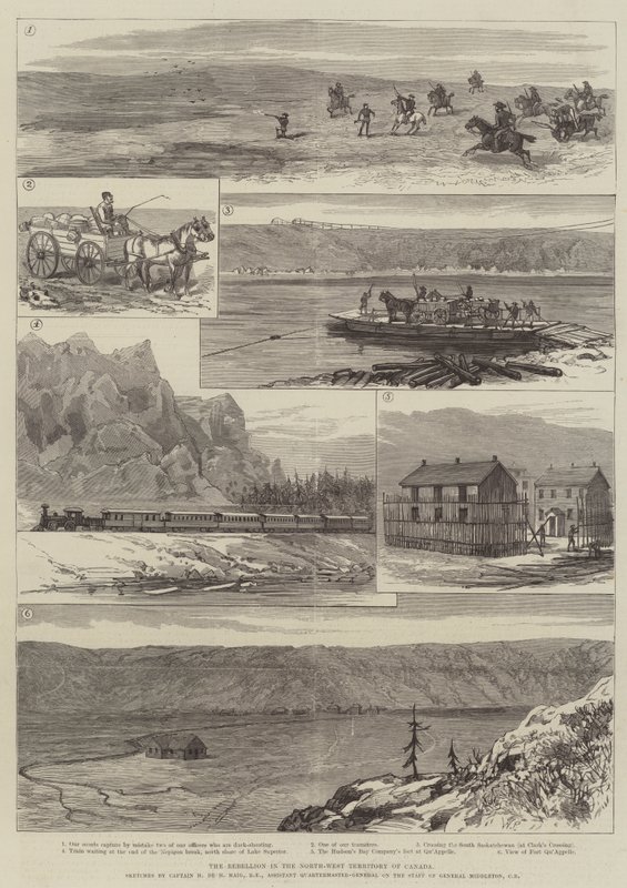 Opprøret i Canadas nordvestlige territorium av Walter Paget