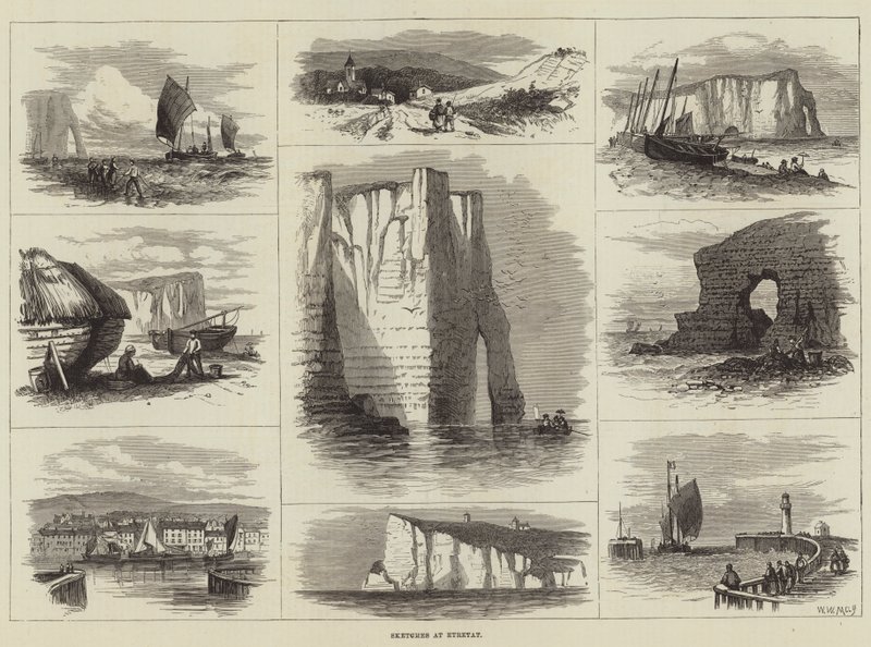 Skisser på Etretat av Walter William May
