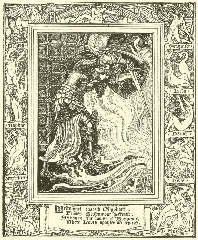 Fra Spensers Faerie Queene (gravering) av Walter (after) Crane