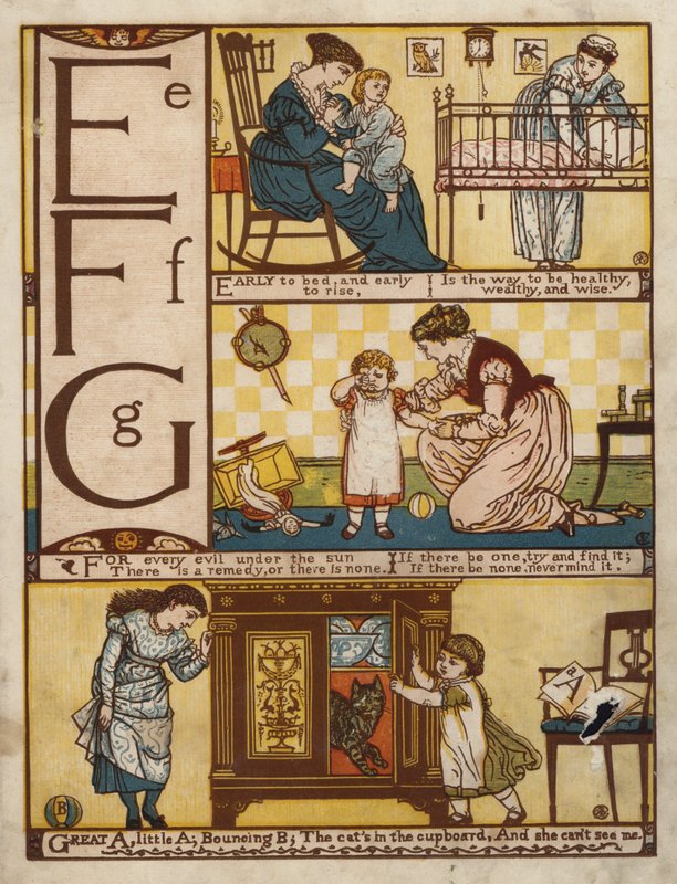 Alfabet (farge litho) av Walter Crane