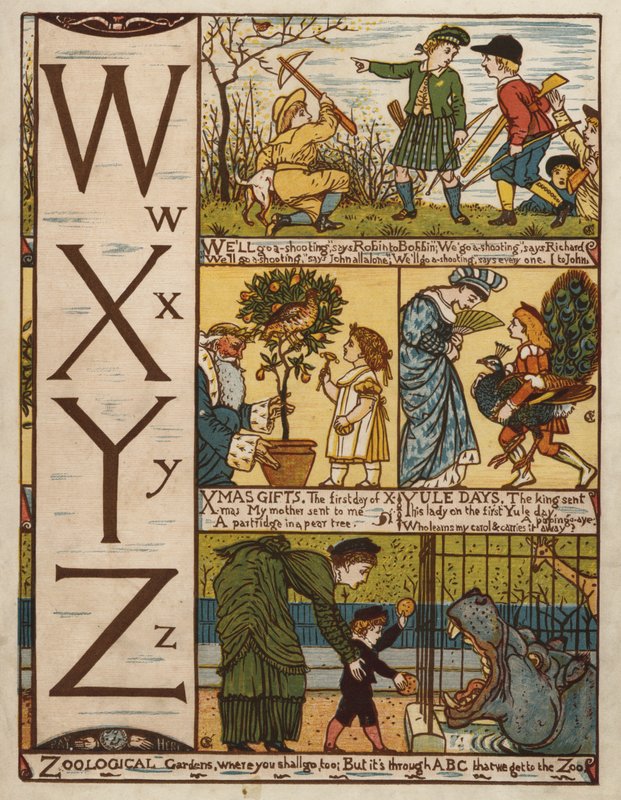 Alfabet (farge litho) av Walter Crane