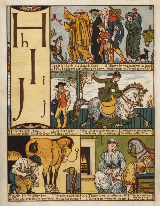 Alfabet (farge litho) av Walter Crane