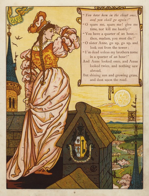 Blåskjegg (farge litho) av Walter Crane