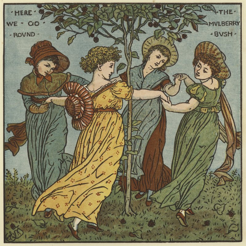 Here We Go Round The Mulberry Bush av Walter Crane