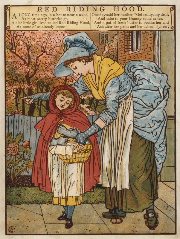 Rødhette (farge litho) av Walter Crane